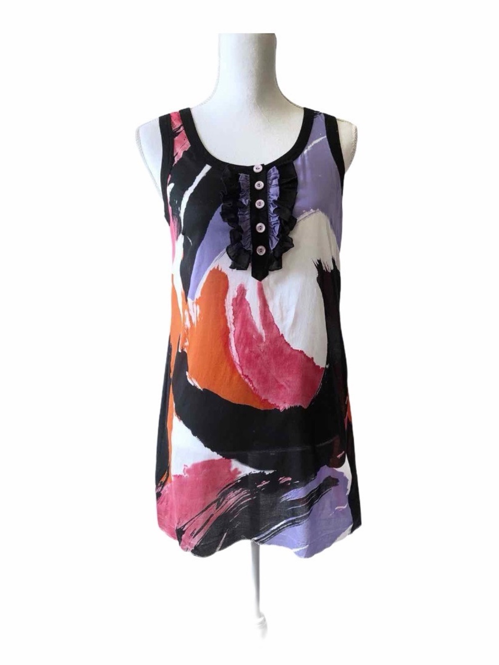 Kensie Multi-Color Sleeveless Shift Dress Size Small